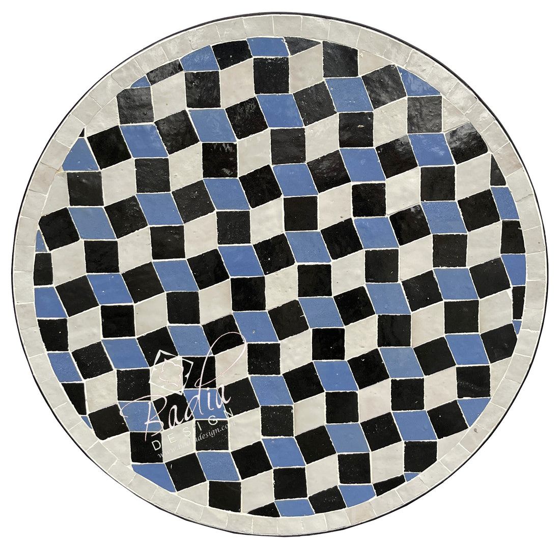 20" Multi-Color Round Tile Table Top