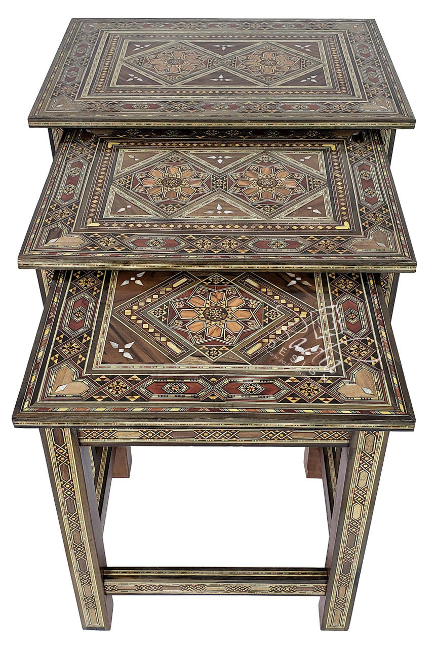 Syrian Design Inlay Nesting Tables