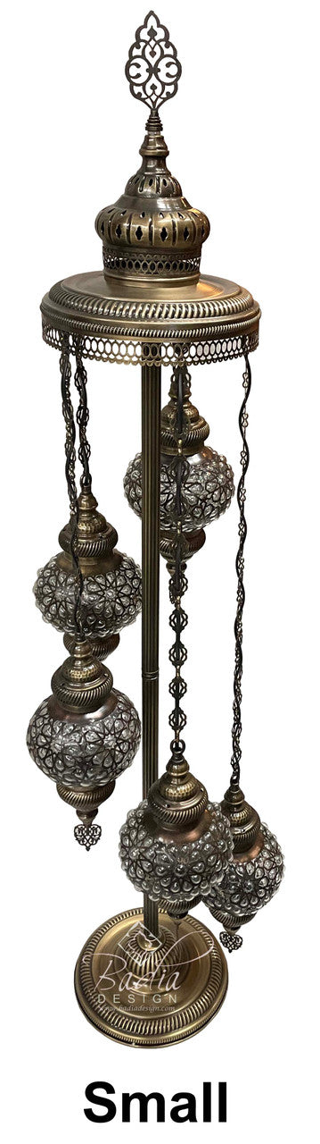 Spiral Turkish Glass Floor Lamps