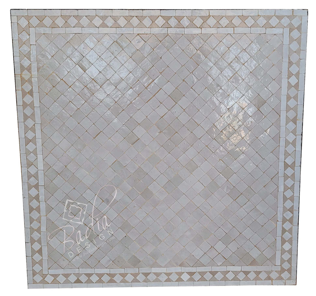 35" Square Moroccan Tile Table Top