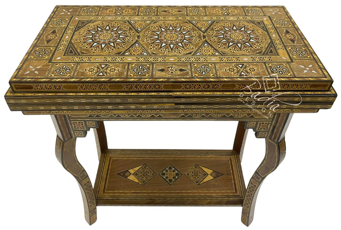 Handcrafted Syrian Design Inlay Gaming Table