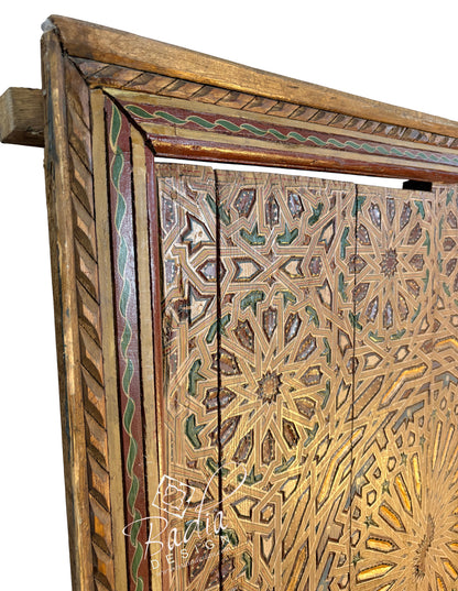 Tall Red Moroccan Hand Painted Door