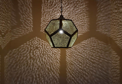 Intricately Designed Moroccan Brass Chandelier