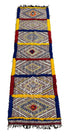 Traditional Multi-Color Moroccan Runner Rug with Diamond Patterns