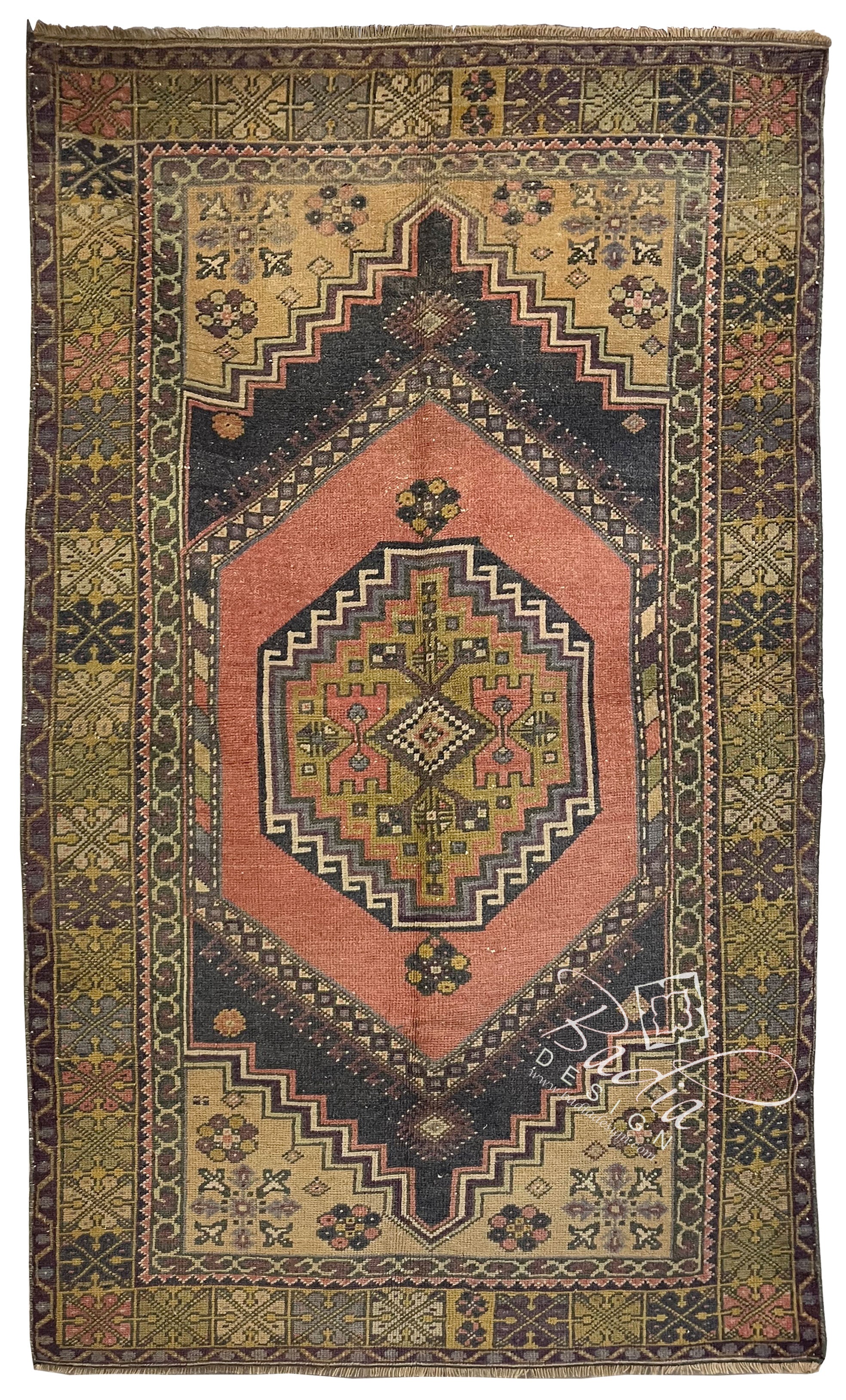 Turkish Rug with Geometric Designs
