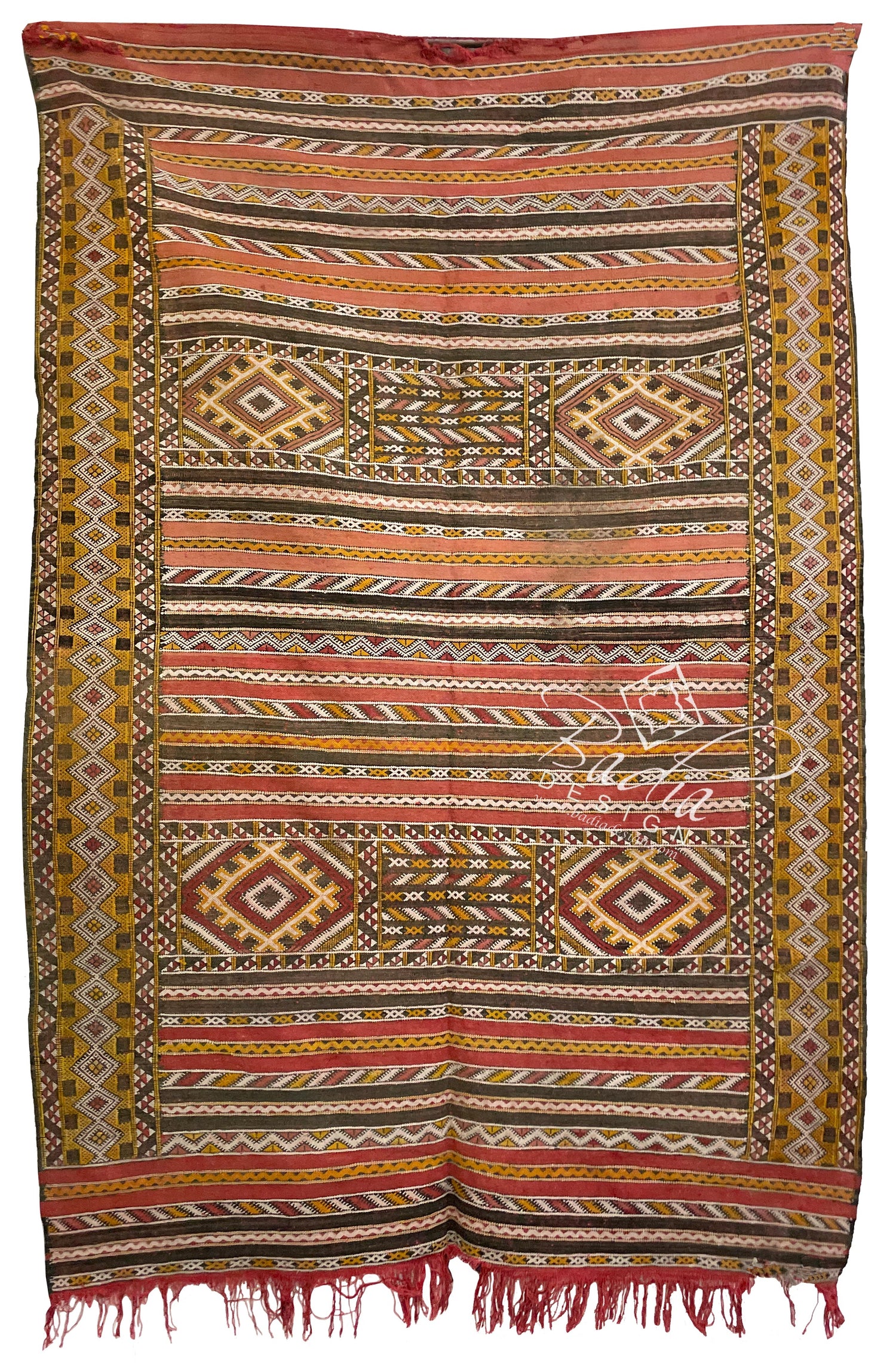 Multi-Color Moroccan Tribal Kilim Rug