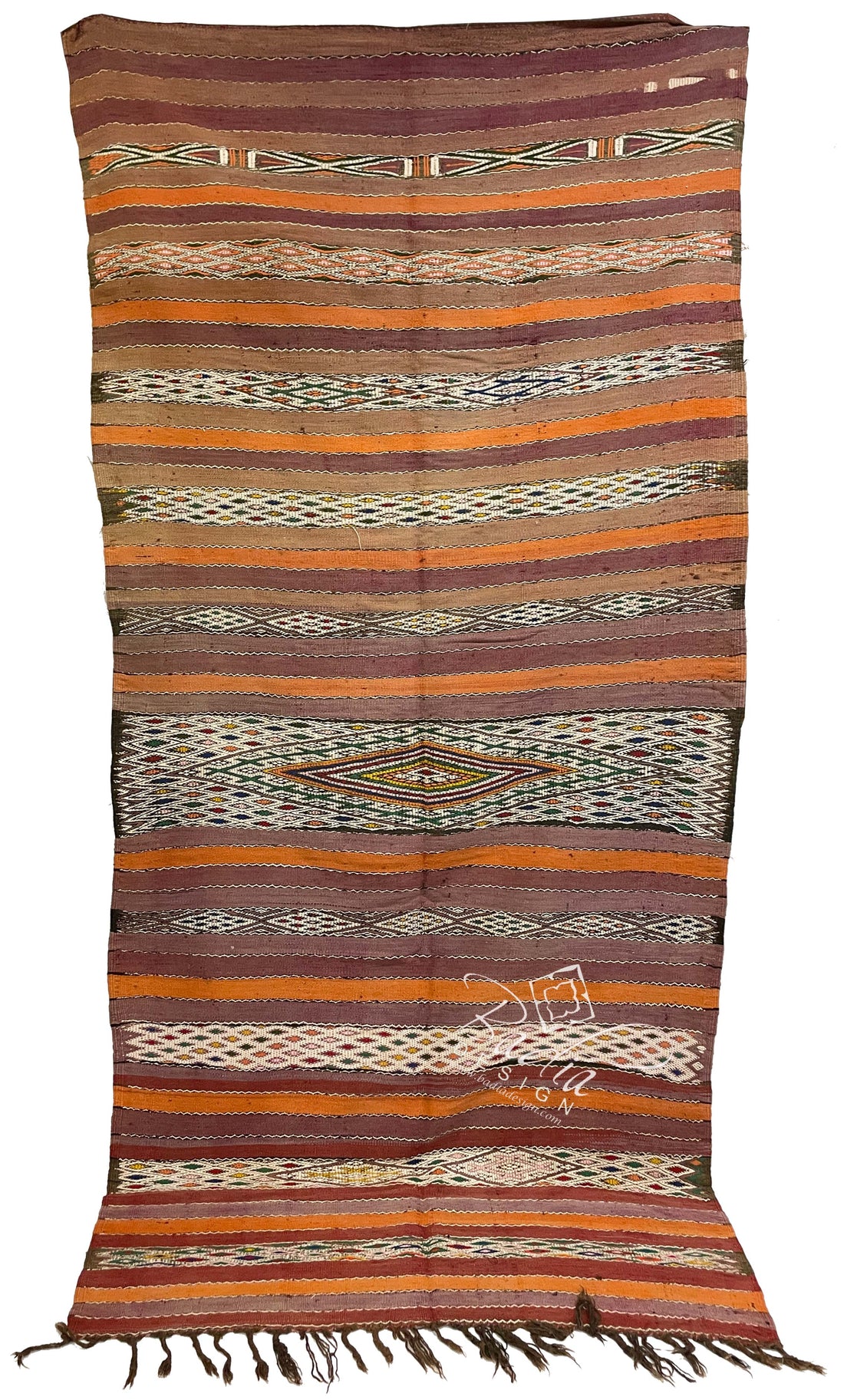 Multi-Color Vintage Moroccan Kilim Rug