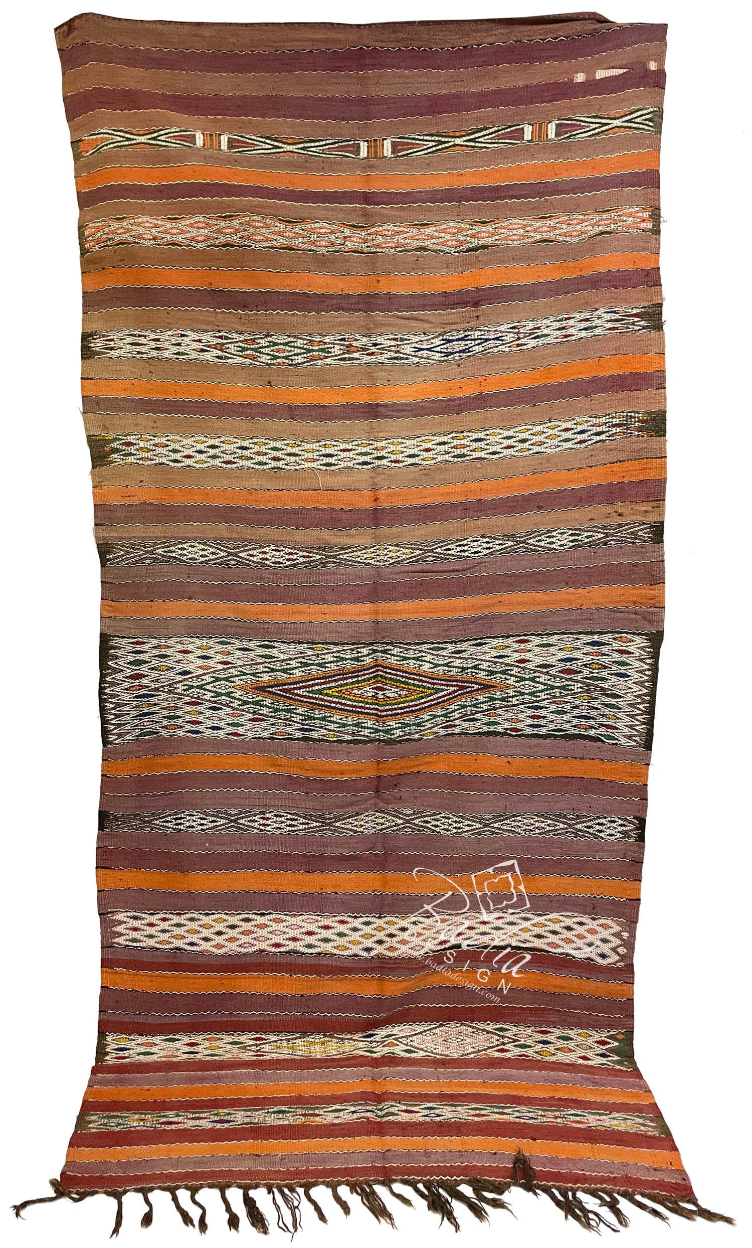 Multi-Color Vintage Moroccan Kilim Rug