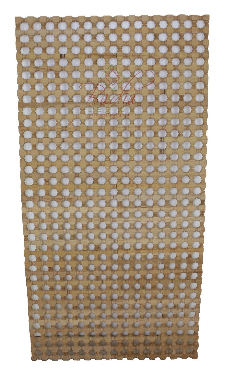 Unstained Hand Carved Wooden Moucharabieh Panel