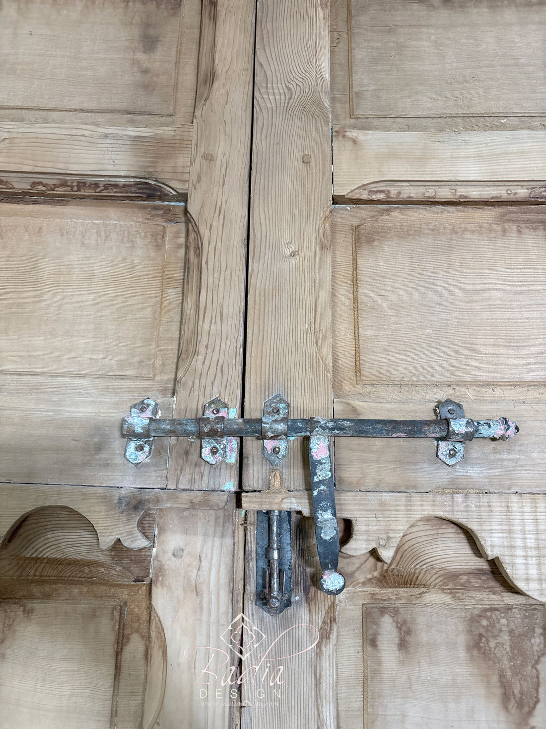 Unstained Hand Carved Wooden Door