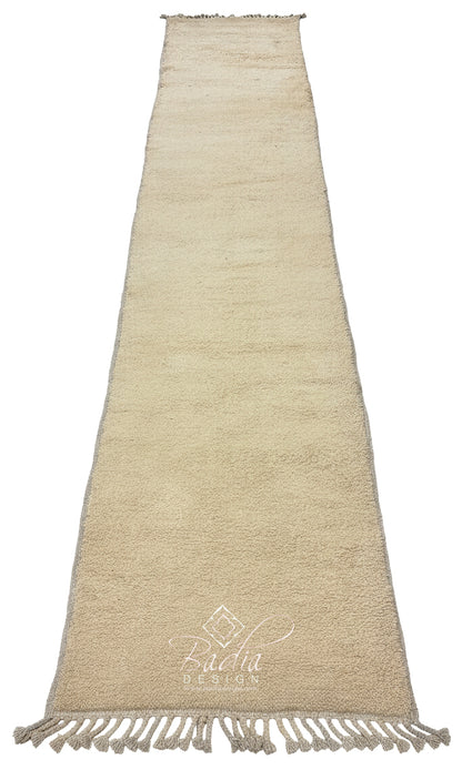 Warm Solid Beige Runner Rug