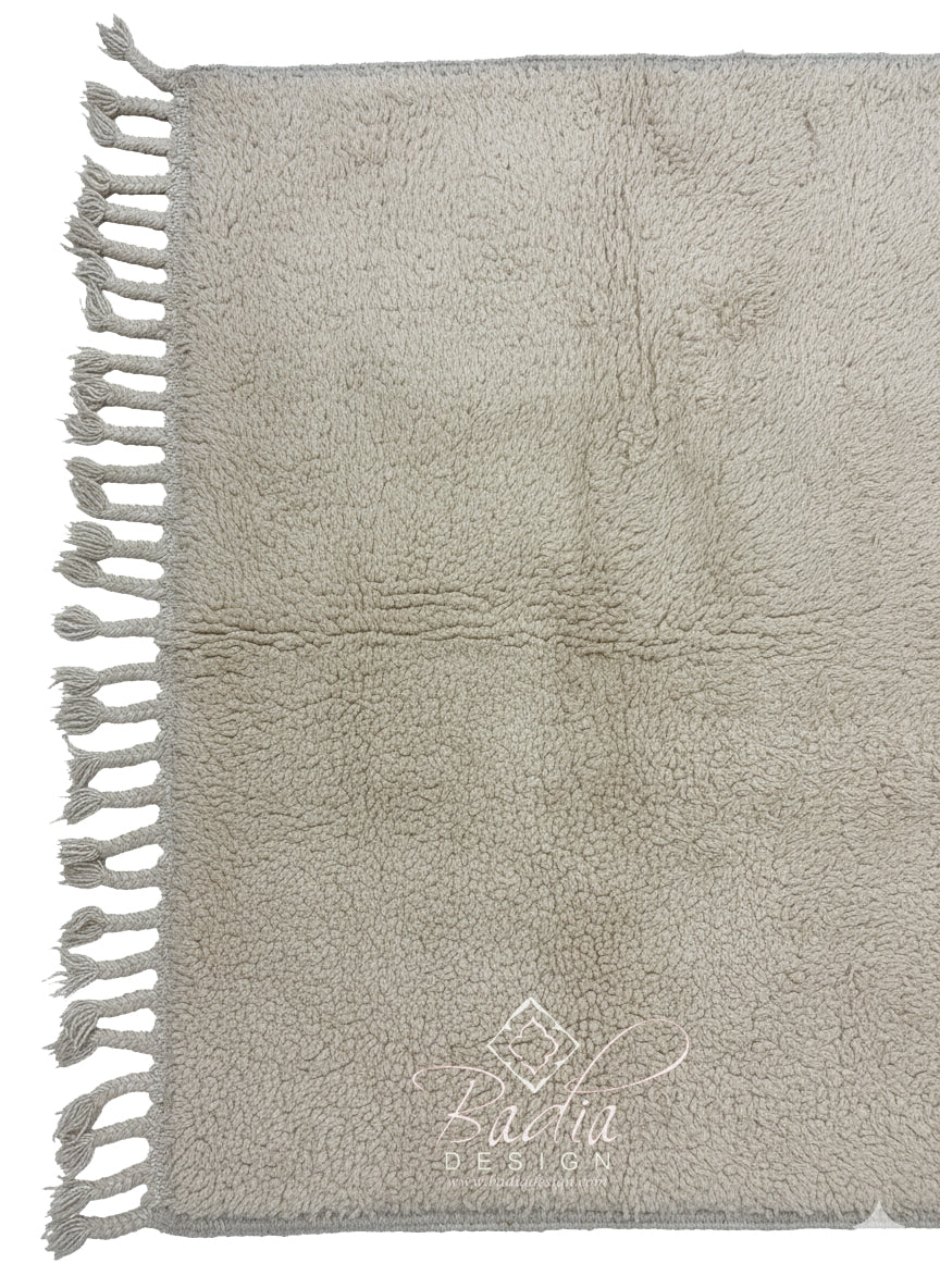 Warm Solid Beige Runner Rug
